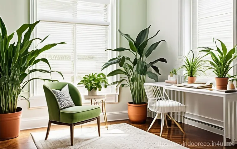 에너지 효율을 고려한 실내 생태계 설계 - **Prompt 1: Natural Comfort Oasis**
    A brightly lit, inviting living room during a pleasant after...